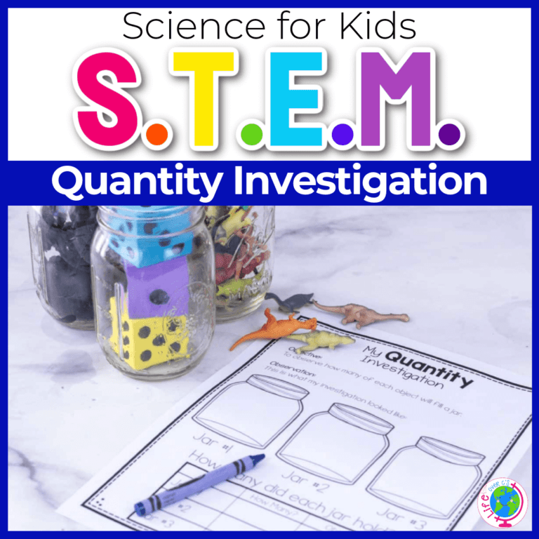 quantity stem investigation printable and activity