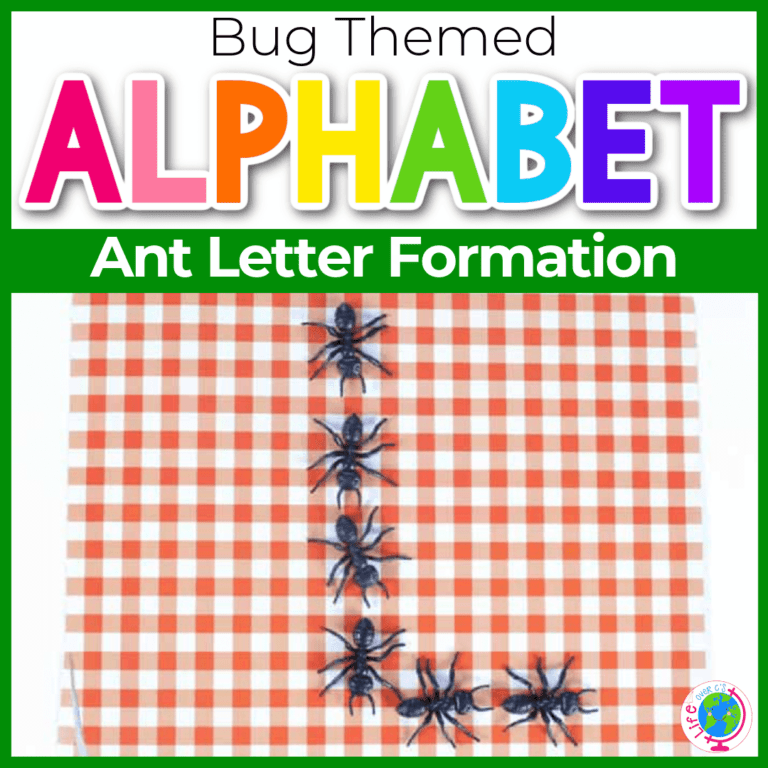 ant letter formation activity for preschool fine motor alphabet