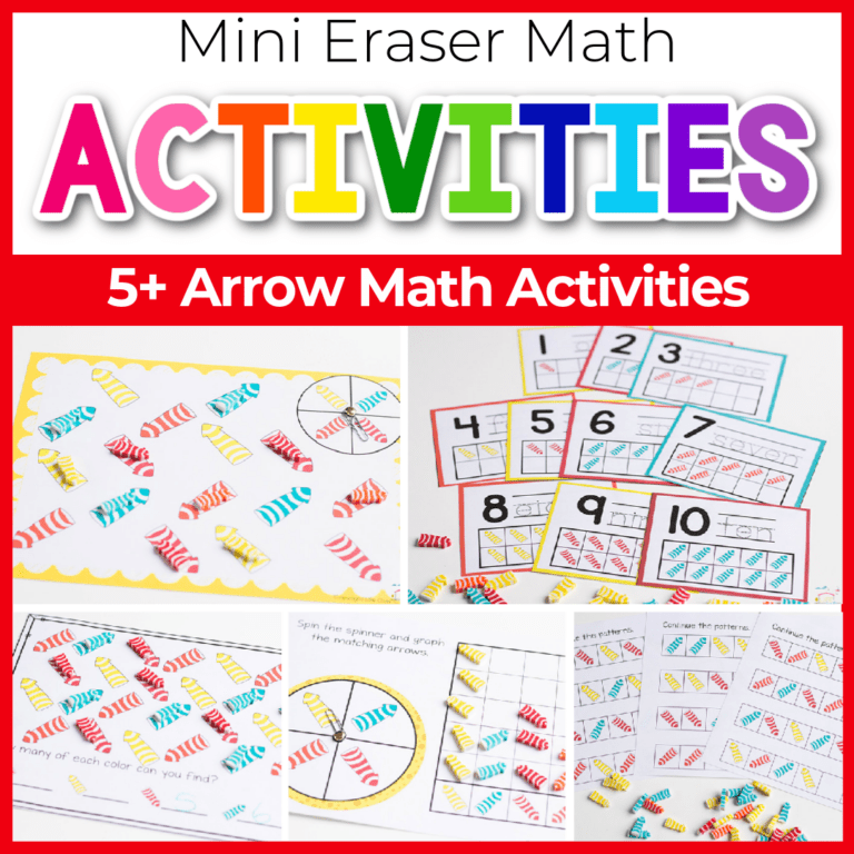 arrow mini eraser math activities