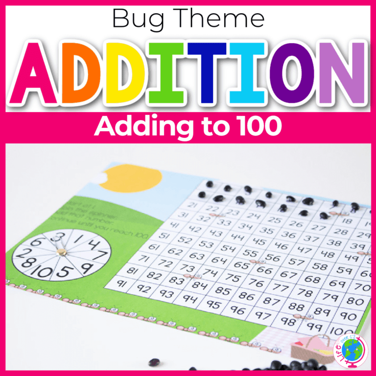 bug them ant addition to 100 spinner game for math centers