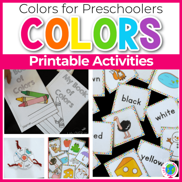 color activities for preschoolers free printables