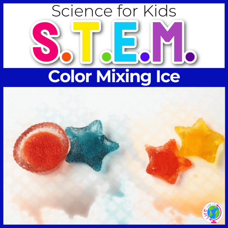 color mixing for kids using colored ice cubes science experiment