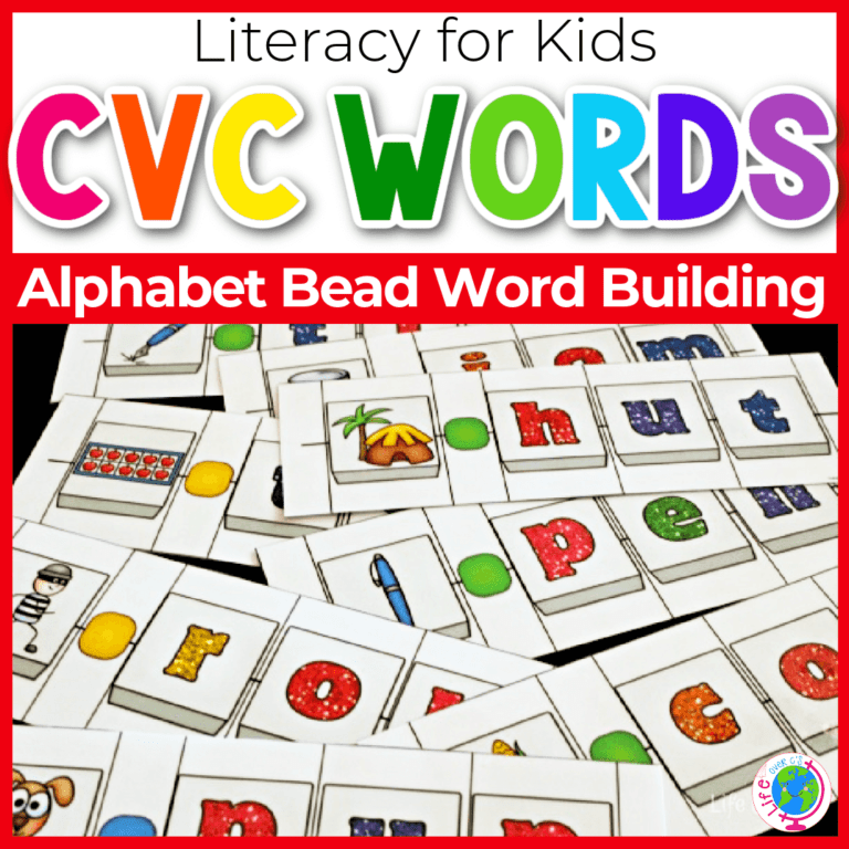 cvc word alphabet beads word building activity