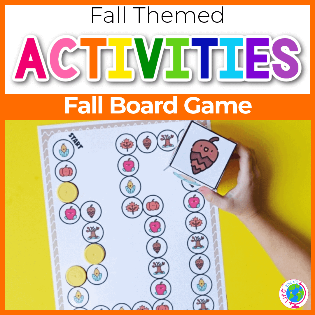 Fall or Thanksgiving Game Board - Free Printable - Your Therapy Source