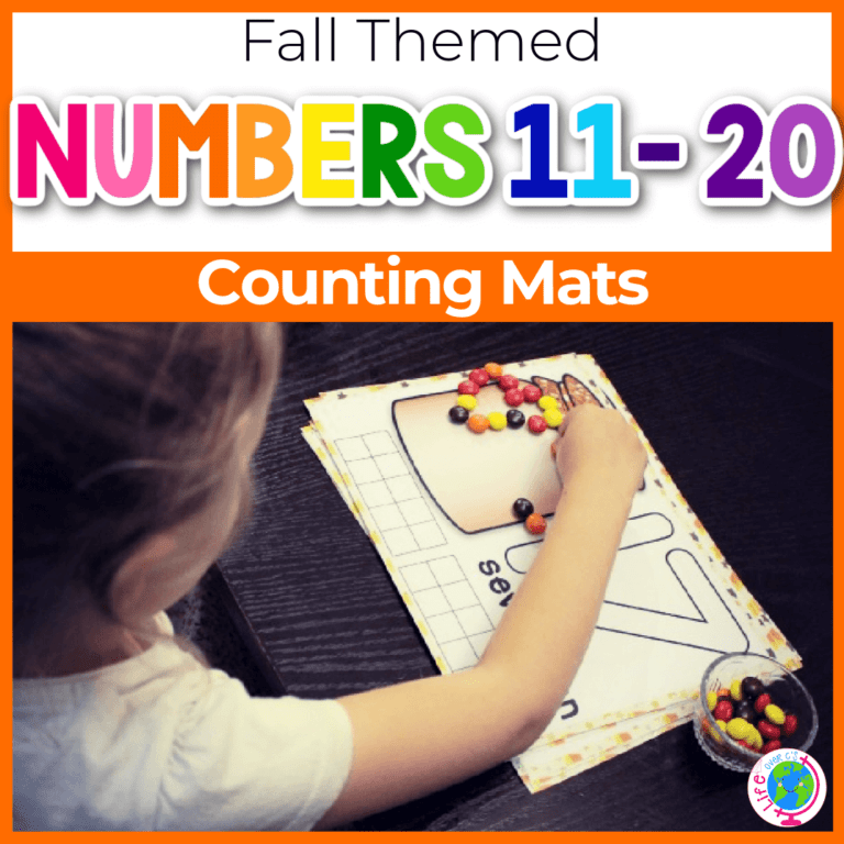 fall candy jar number counting mats numbers 11 to 20 play dough and candy counting