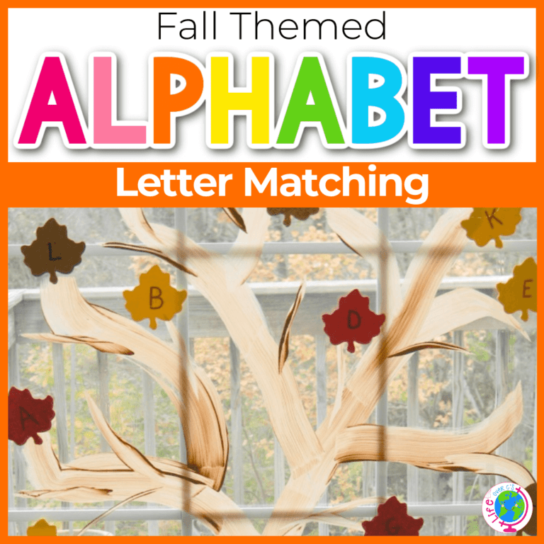 fall leaf alphabet uppercase lowercase letter matching activity for kindergarten