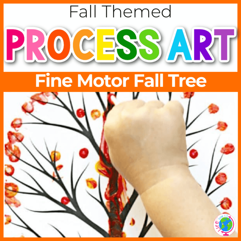 fall tree q tip painting process art