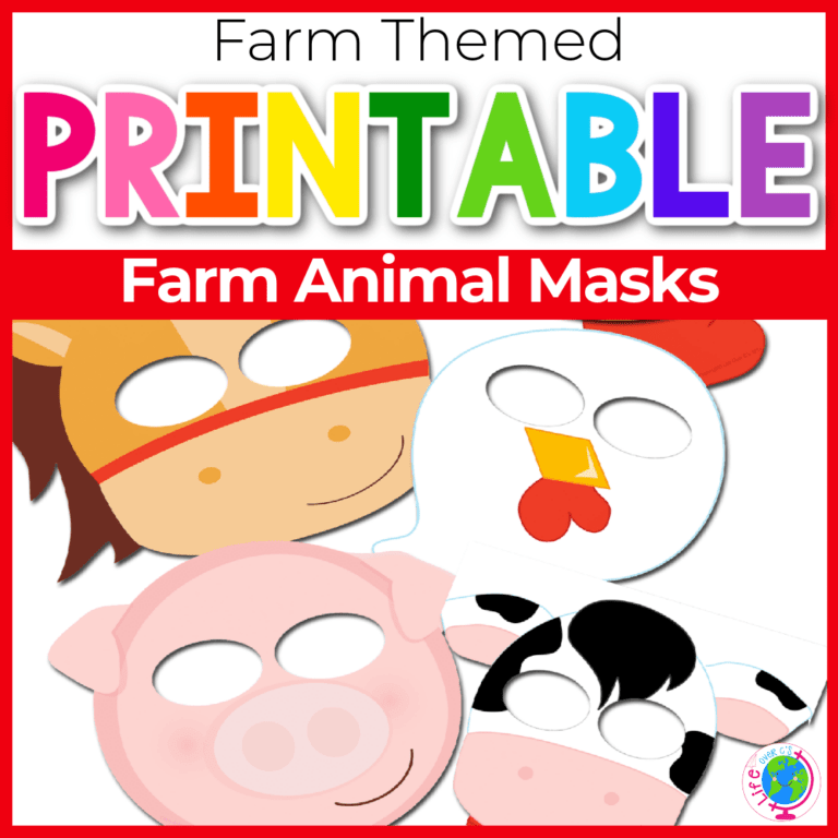 farm animal free printable farm animal masks for kids