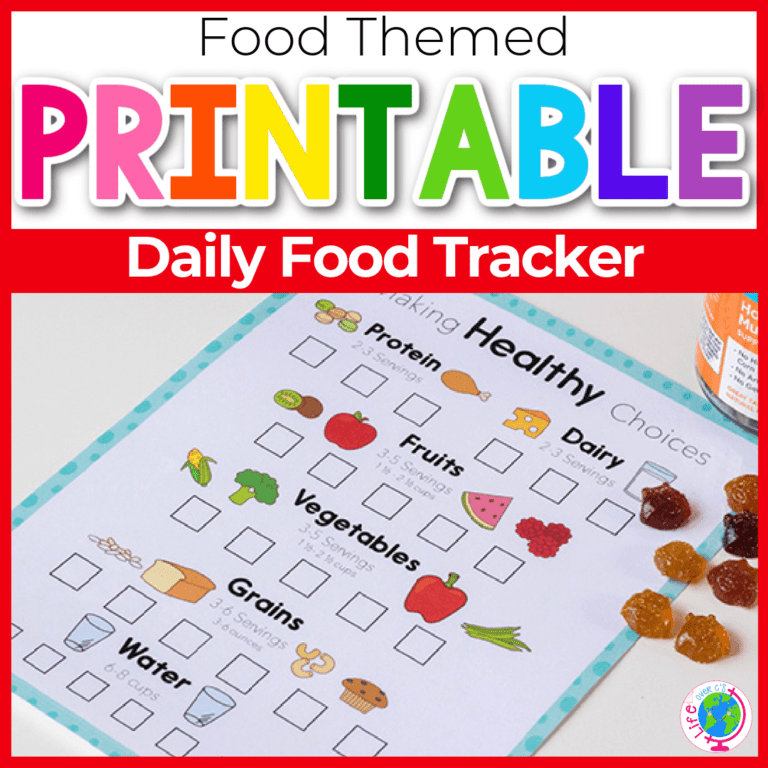 food tracker daily tracker for food groups