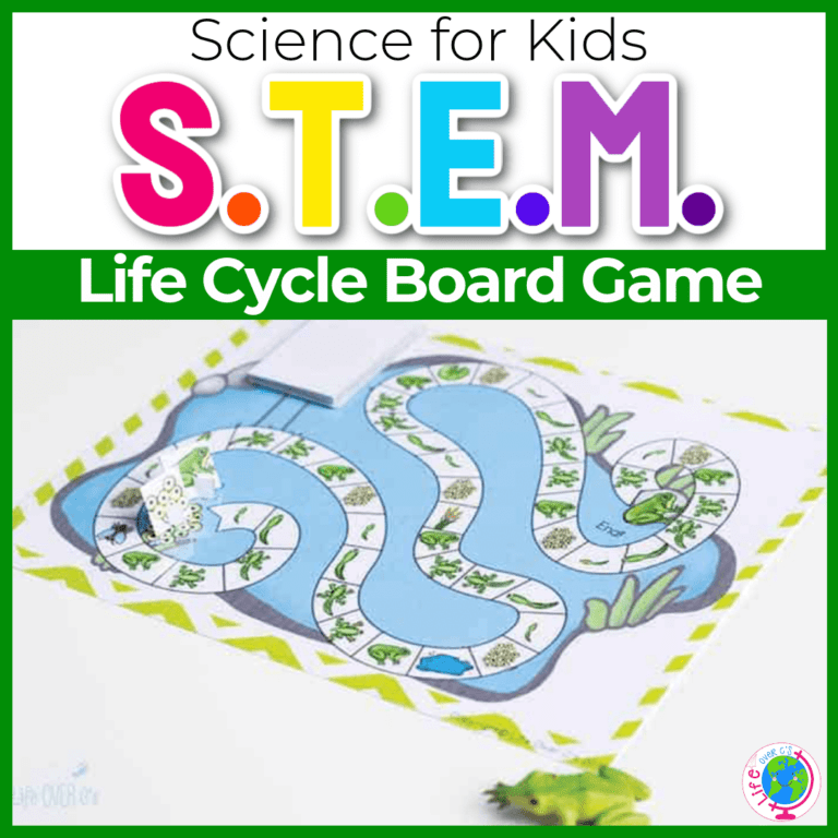 frog life cycle board game science game for kids