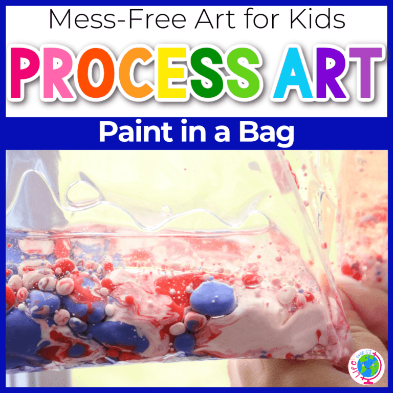 mess free paint in a bag process art