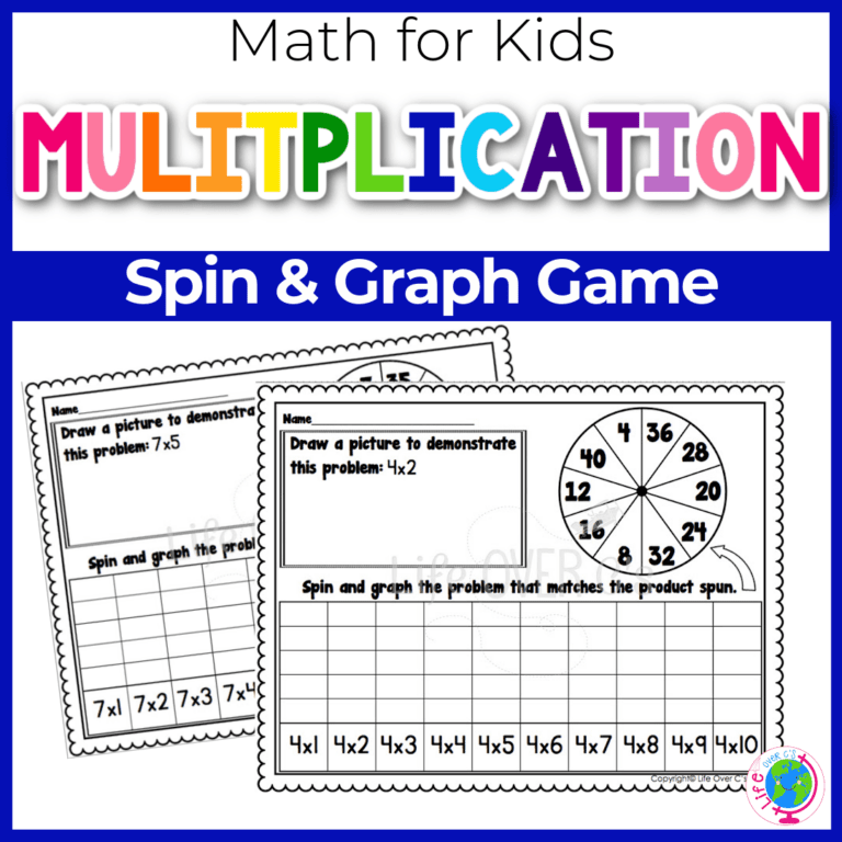 multiplication spin and graph multiplication game for 3rd grade