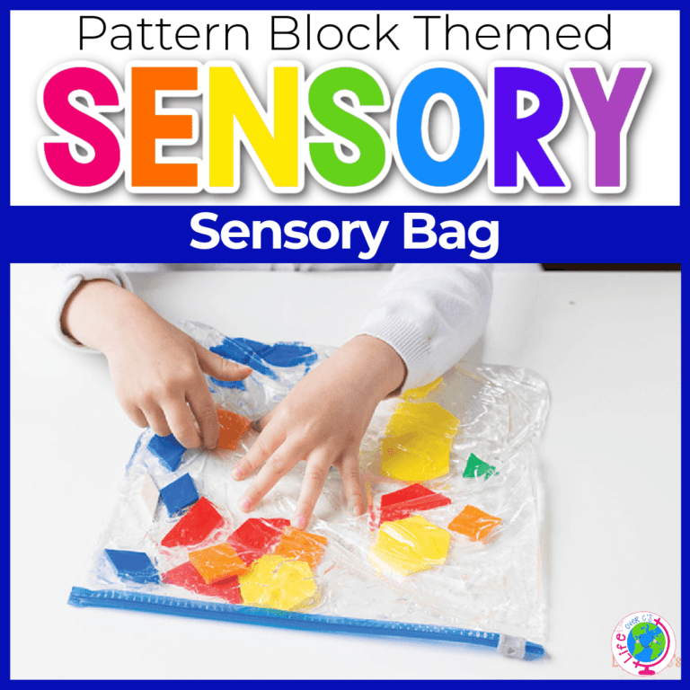 pattern block sensory bag