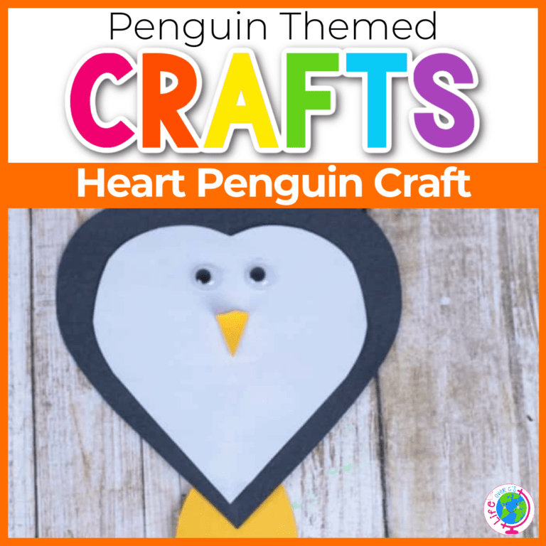 penguin heart craft for kids