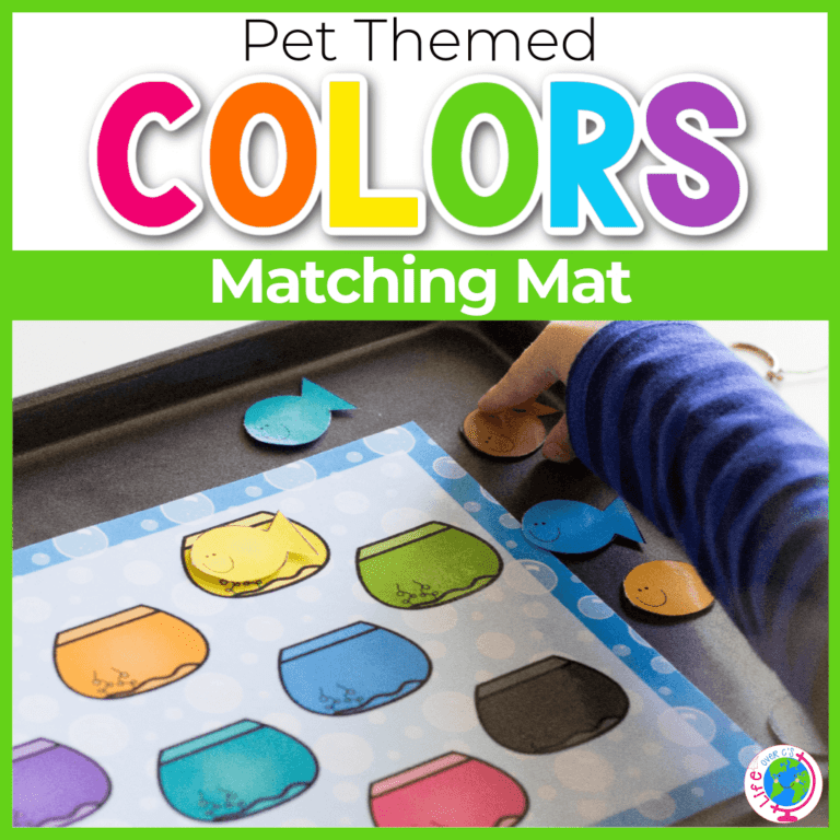 pet themed fishbowl color matching mat