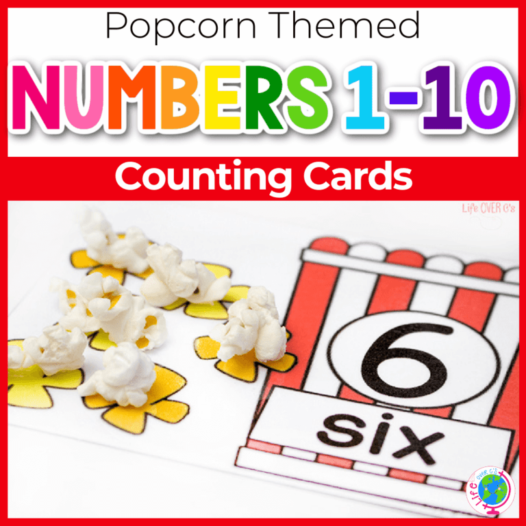 popcorn counting cards for preschool math activitie