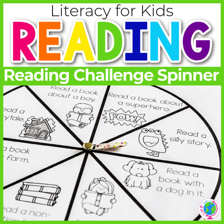 reading spinner challenge literacy activity for kids