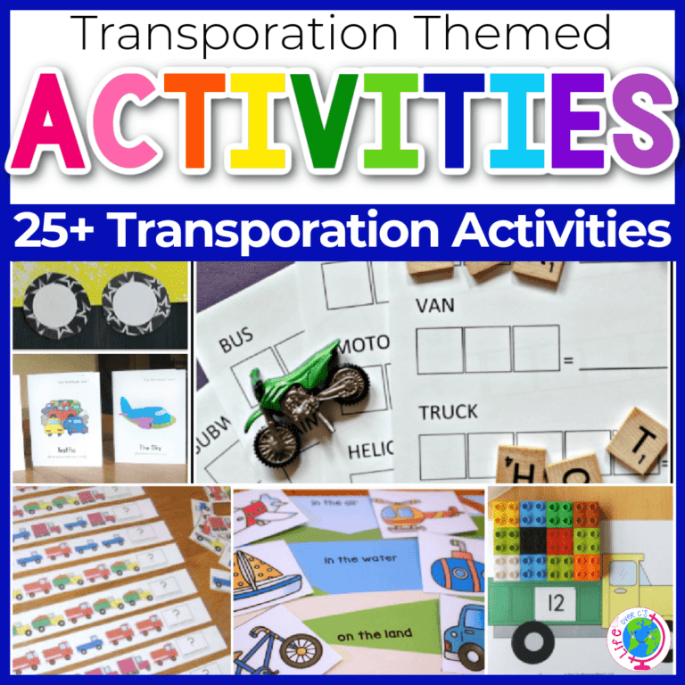 transportation theme activities for preschoolers