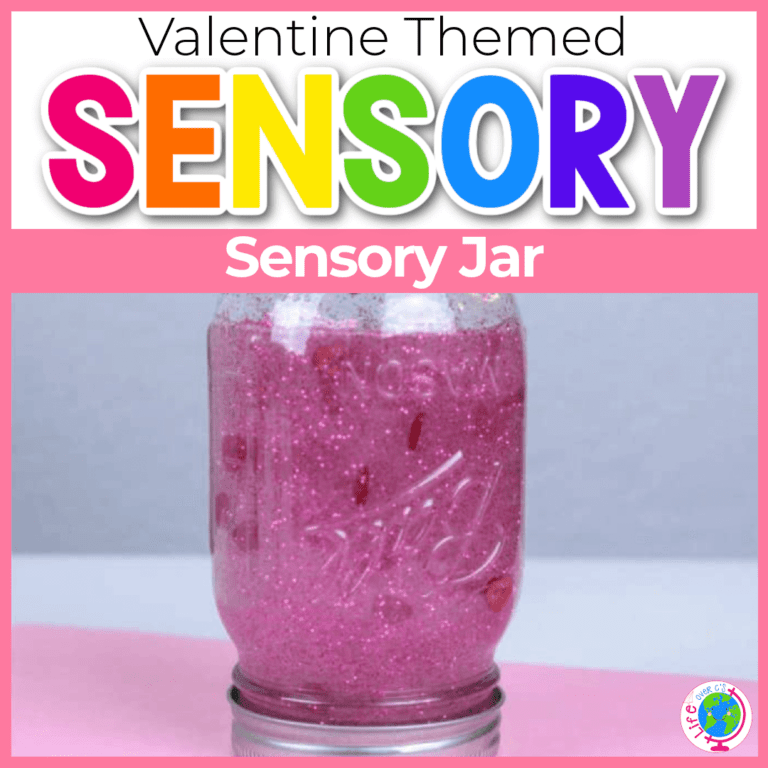 valentine sensory bottle jar