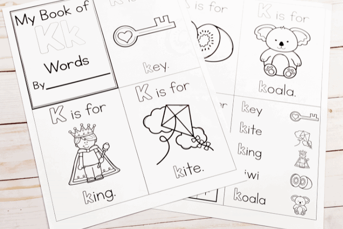 mini alphabet books for preschoolers printable activity