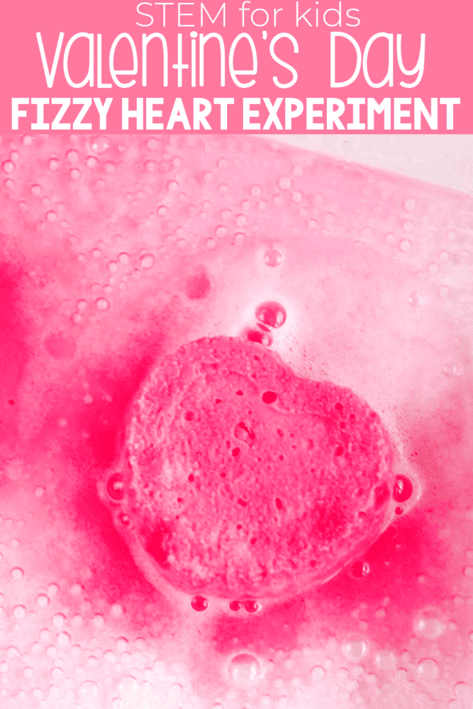 valentine theme stem fizzy science experiment