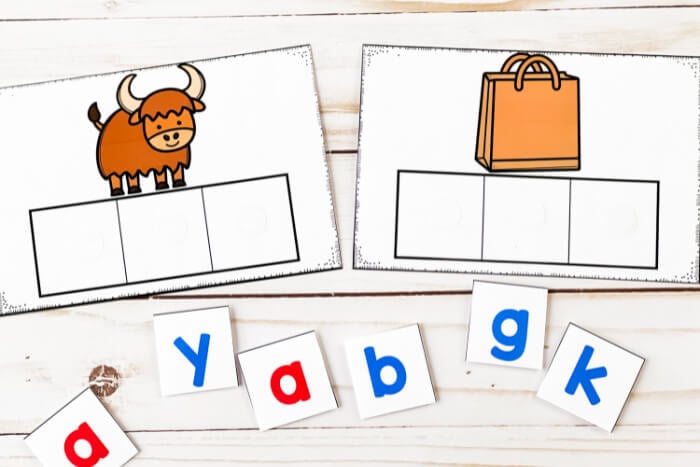 short a cvc words card game
