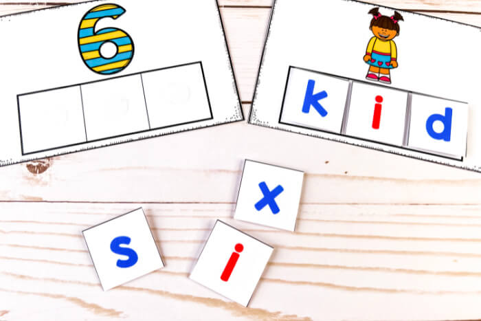 short i word building cards