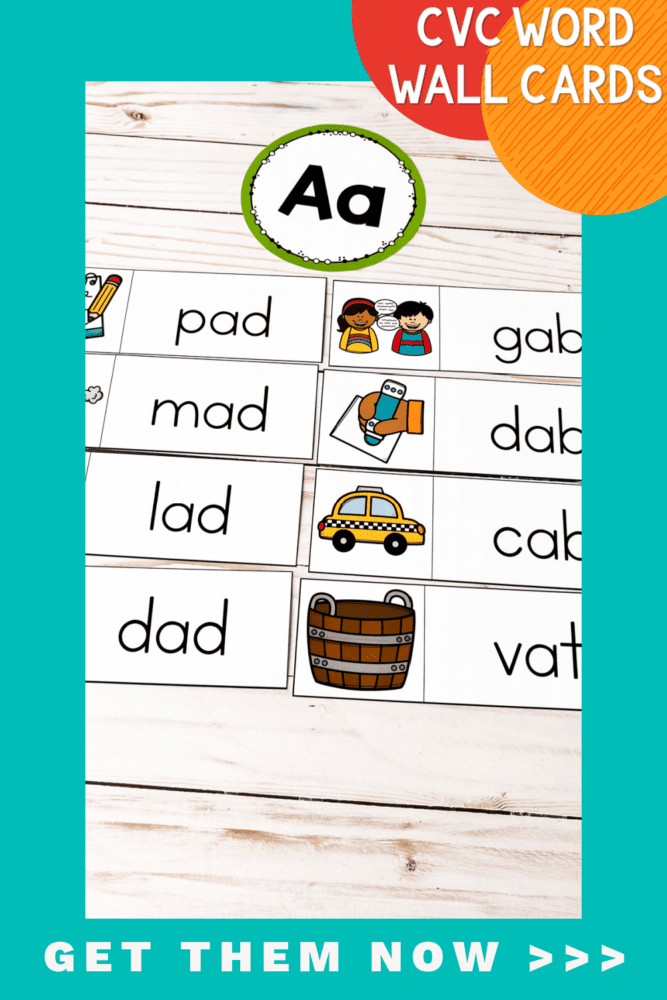 cvc word wall cards