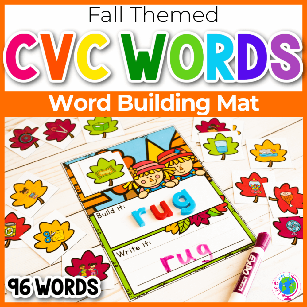 30  Kindergarten CVC Word Printables and Activities Life Over C #39 s