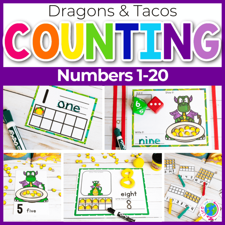 fun and interactive preschool counting activities based on the book dragons love tacos