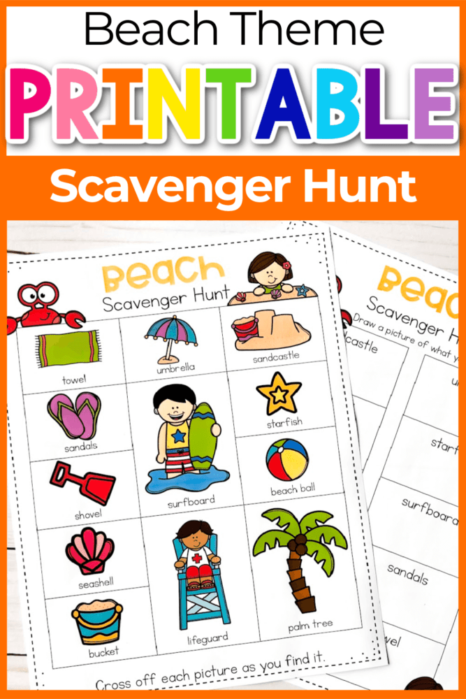 Free Printable Beach Scavenger Hunt for Kids 6 the free beach scavenger hunt is the perfect activity for a trip to the beach this summer.