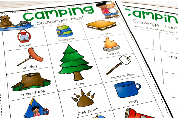 try this easy scavenger hunt for kids on your next camping trip.