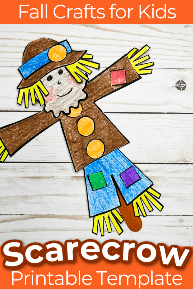 Free Printable Cut & Paste Scarecrow Craft Template