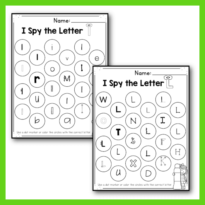 free printable alphabet i spy worksheets letter l
