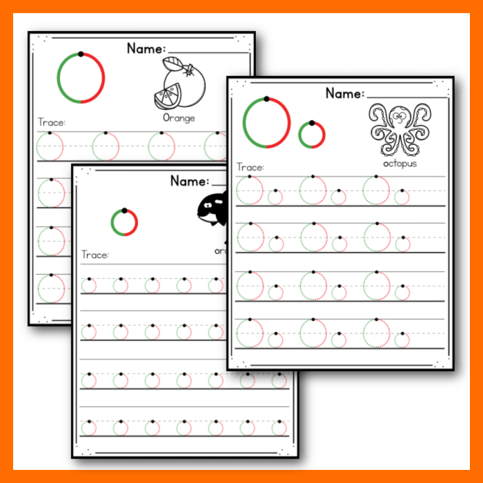 letter o free printable alphabet tracing worksheets