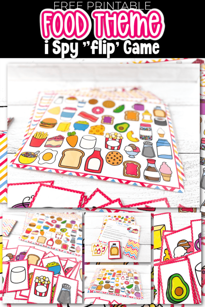 i spy printable board game for kids to practice visual discrimination and recognition.