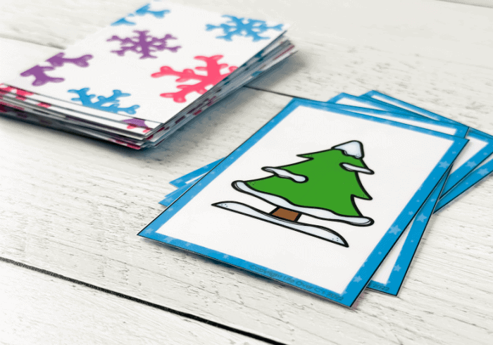 winter i spy picture cards.