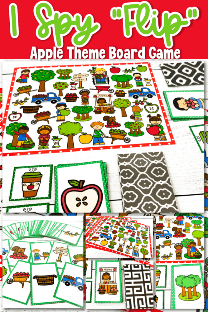 printable apple theme i spy board game.