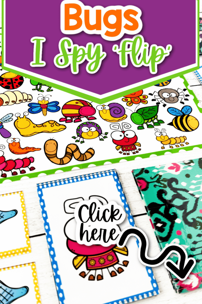 i spy board game for kids with a bug theme