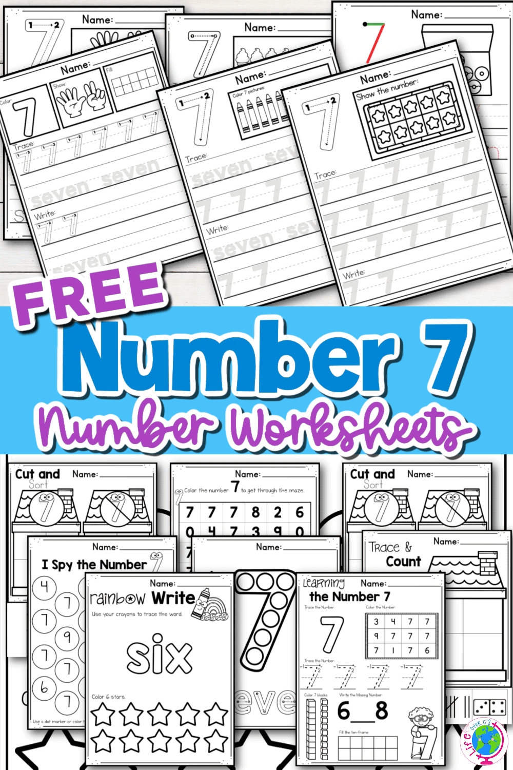 Free Printable Number 7 Worksheets free-printable-number-7-worksheets