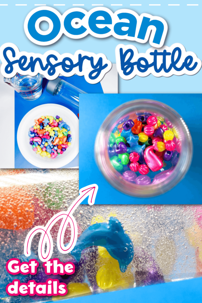 how to make an ocean sensory bottle for preschool.