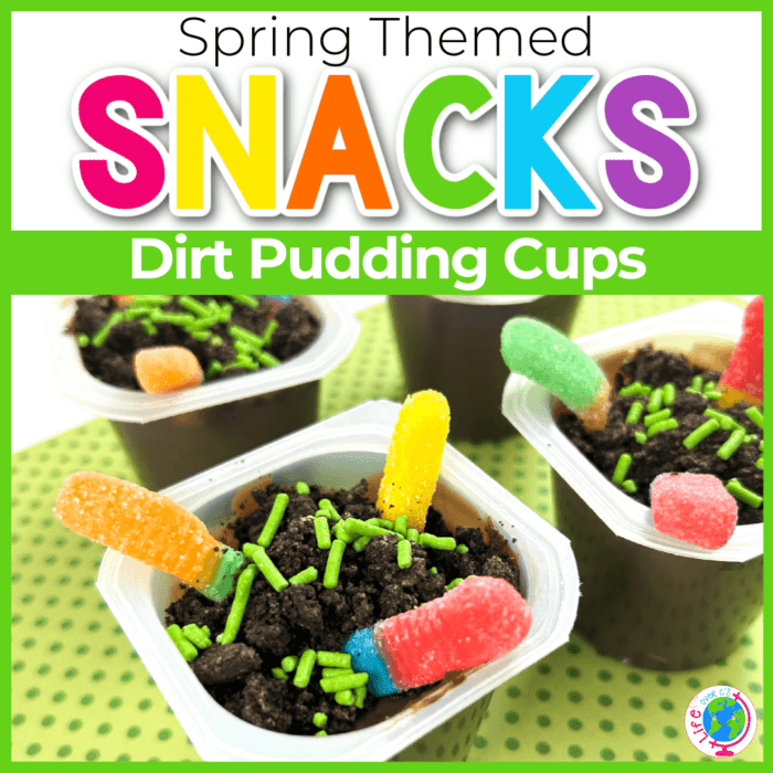 spring themed snacks dirt pudding recipe for kids