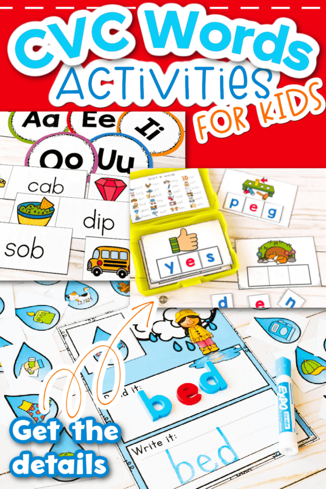 30+ Kindergarten CVC Word Printables and Activities 44 cvc words activities for kids