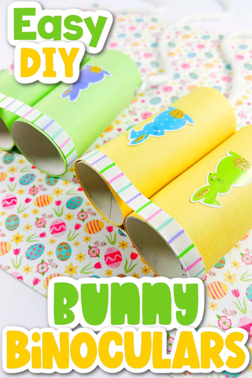 Easy Easter Bunny Binocular Craft with Toilet Paper Rolls Life Over C's
