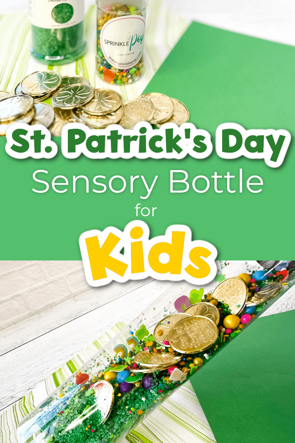 Fun St. Patrick's Day Sensory Bottle for Preschoolers 🍀🌈