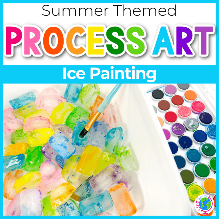 summer process art activity for kids. learn how to paint ice cubes.