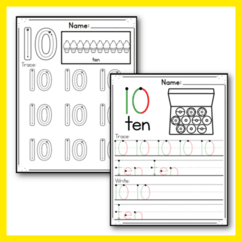 Free Printable Number 10 Worksheets