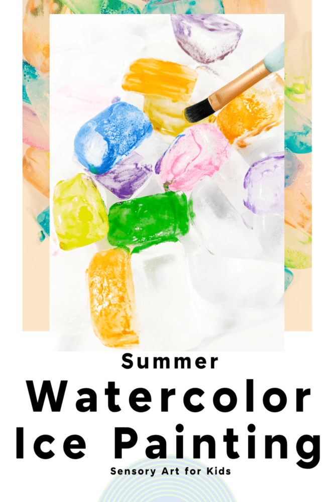 summer water color ice painting project for kids.