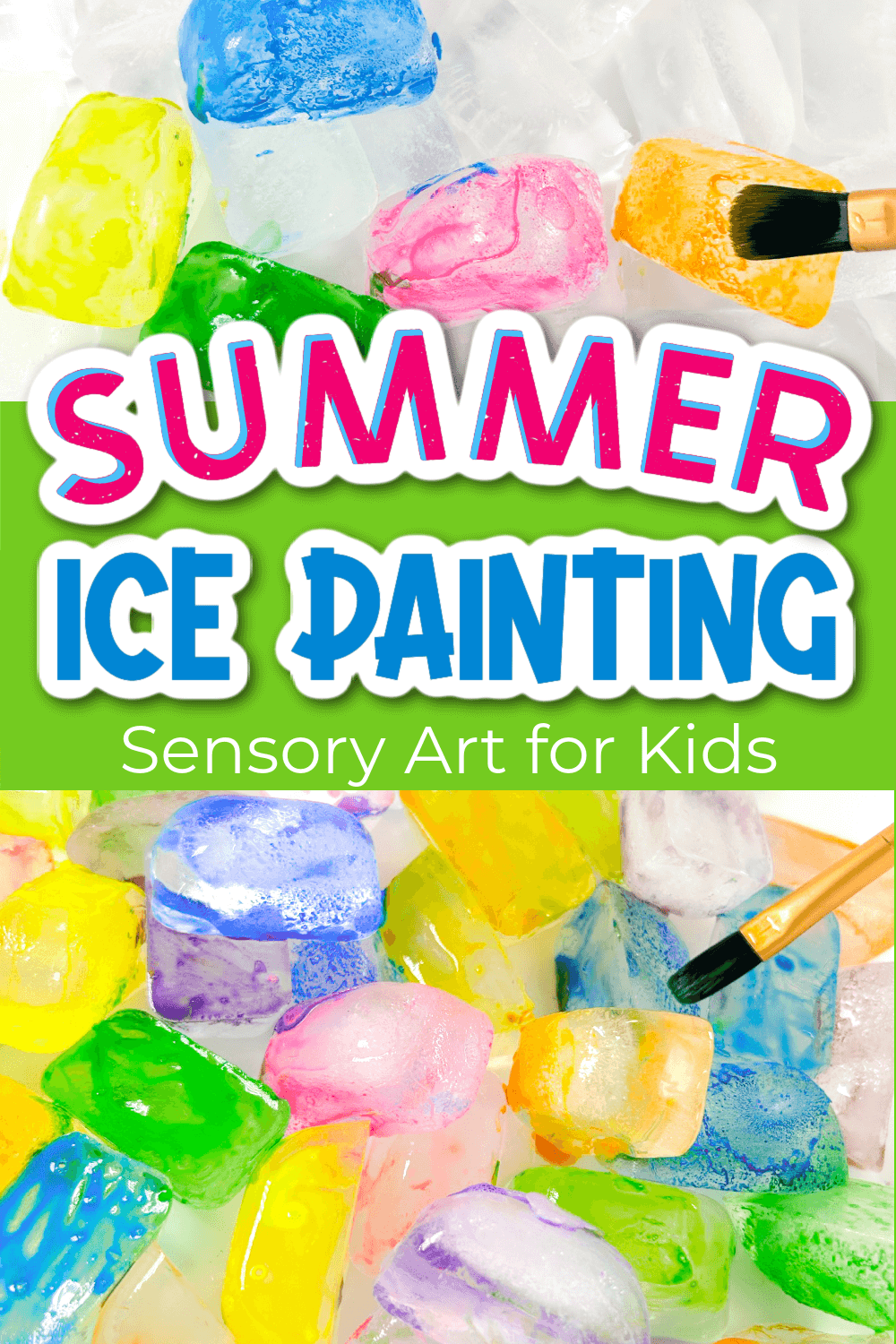 Ice Cube Painting Summer Art for Kids
