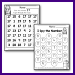 Free Printable Number 17 Worksheets
